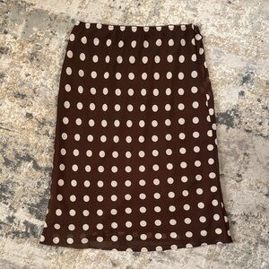 Polka dot midi skirt